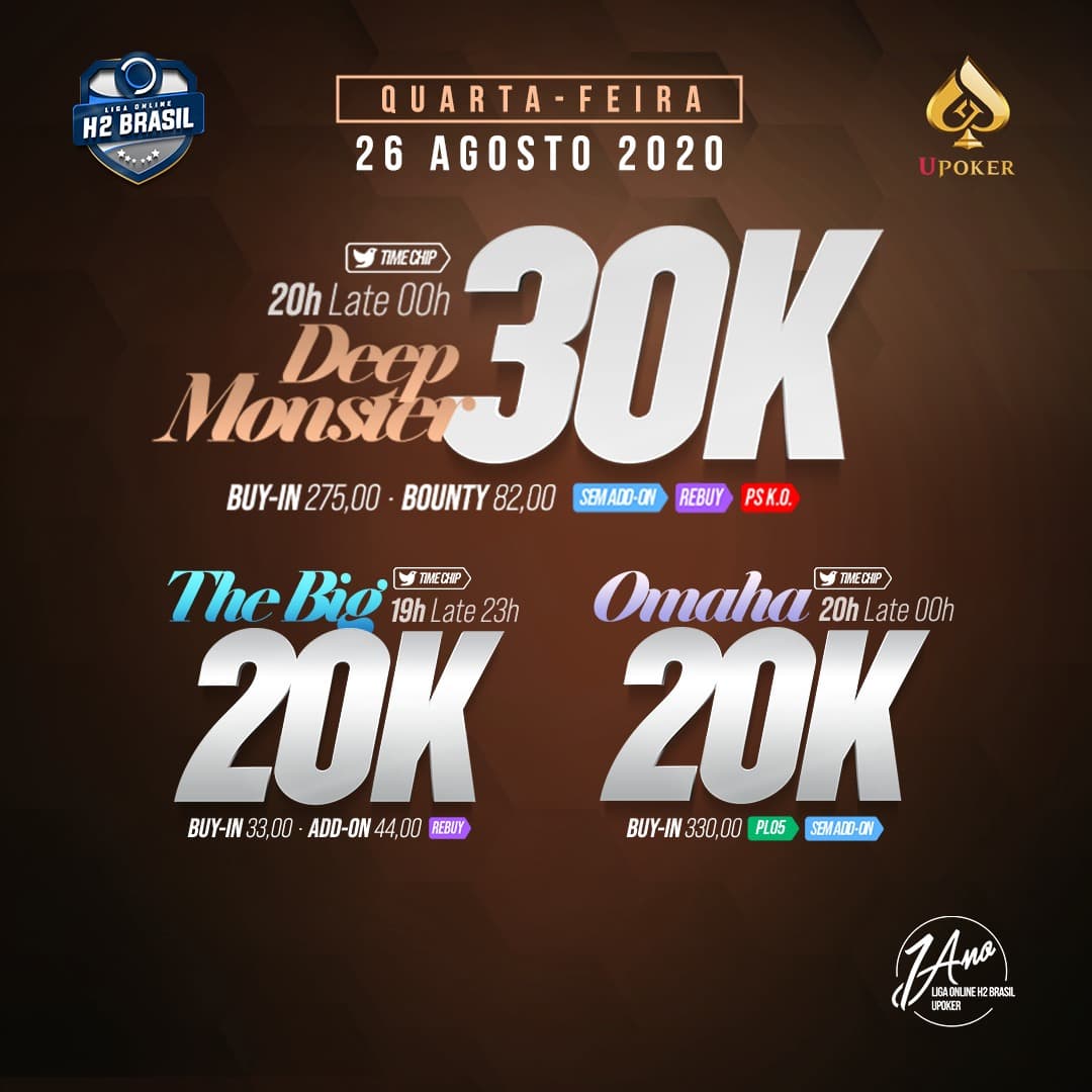 UPoker y el Club H2Brasil no tienen límites con la emoción de sus torneos