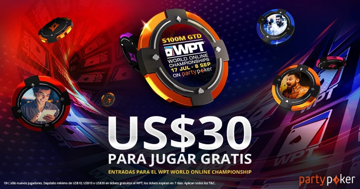 ¡Consigue US$30 para jugar gratis el WPT WOC!